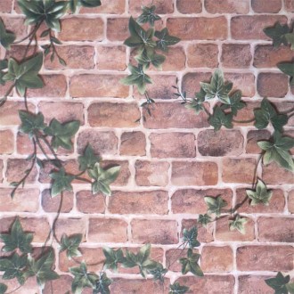 18" Vintage Brick creeper Peel-Stick Wallpaper